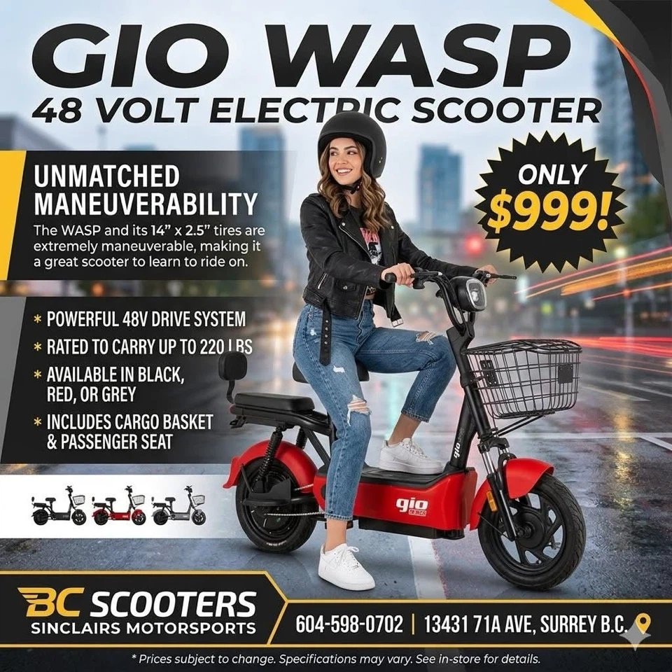 GIO WASP 48 Volt Electric Scooter