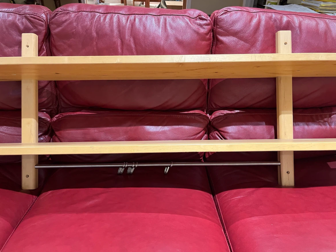 Wooden Shelf with Hooks - photo 4