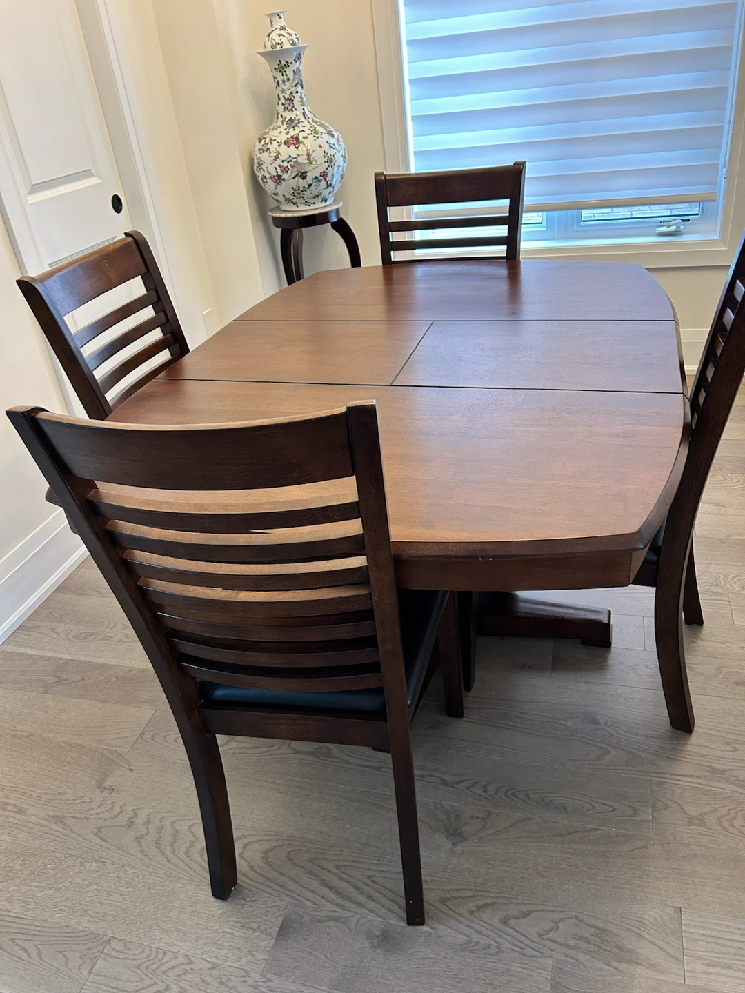 Wooden Dining Table with 4 Chairs