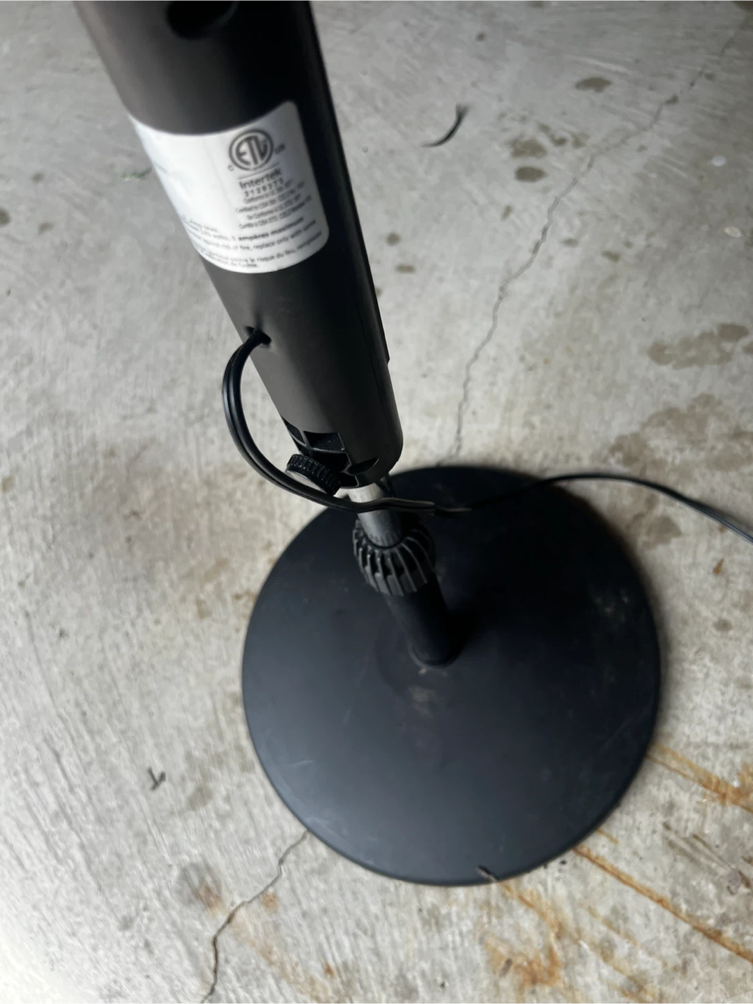 Black Pedestal Fan - photo 4