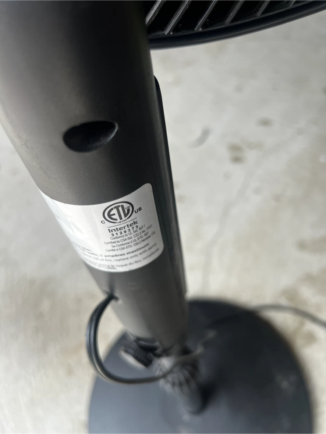 Black Pedestal Fan - photo 5