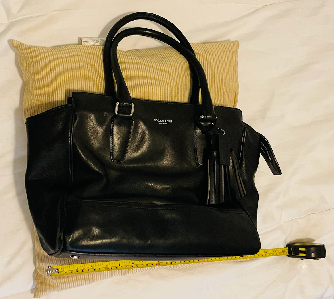 Coach black leather purse
