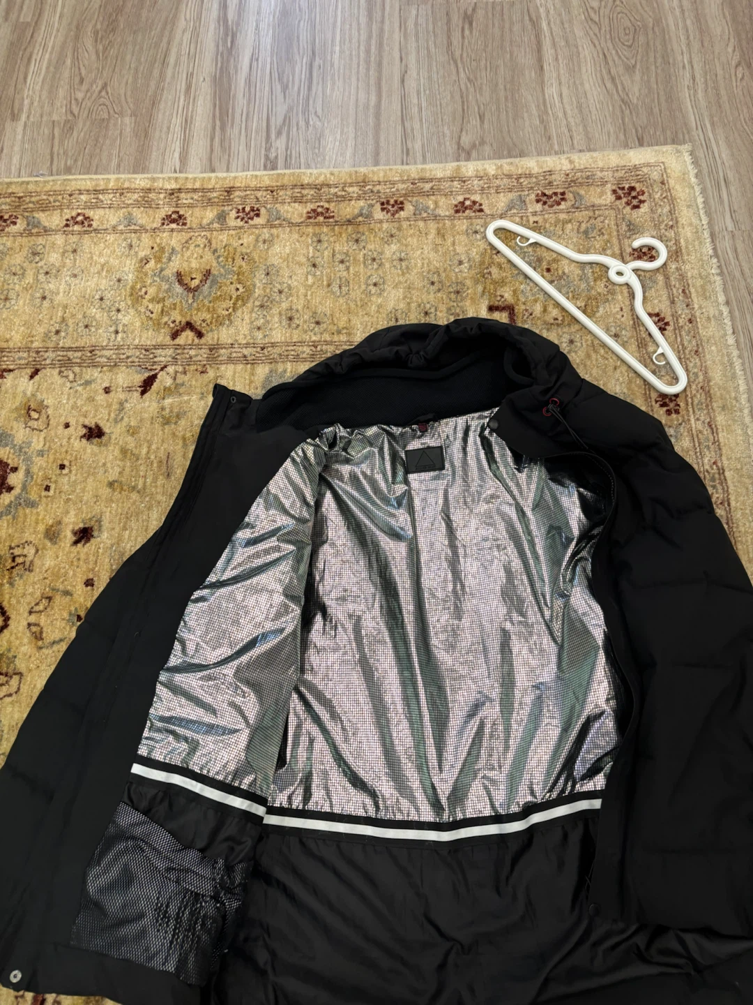 Black Puffer Jacket with Hood - photo 4