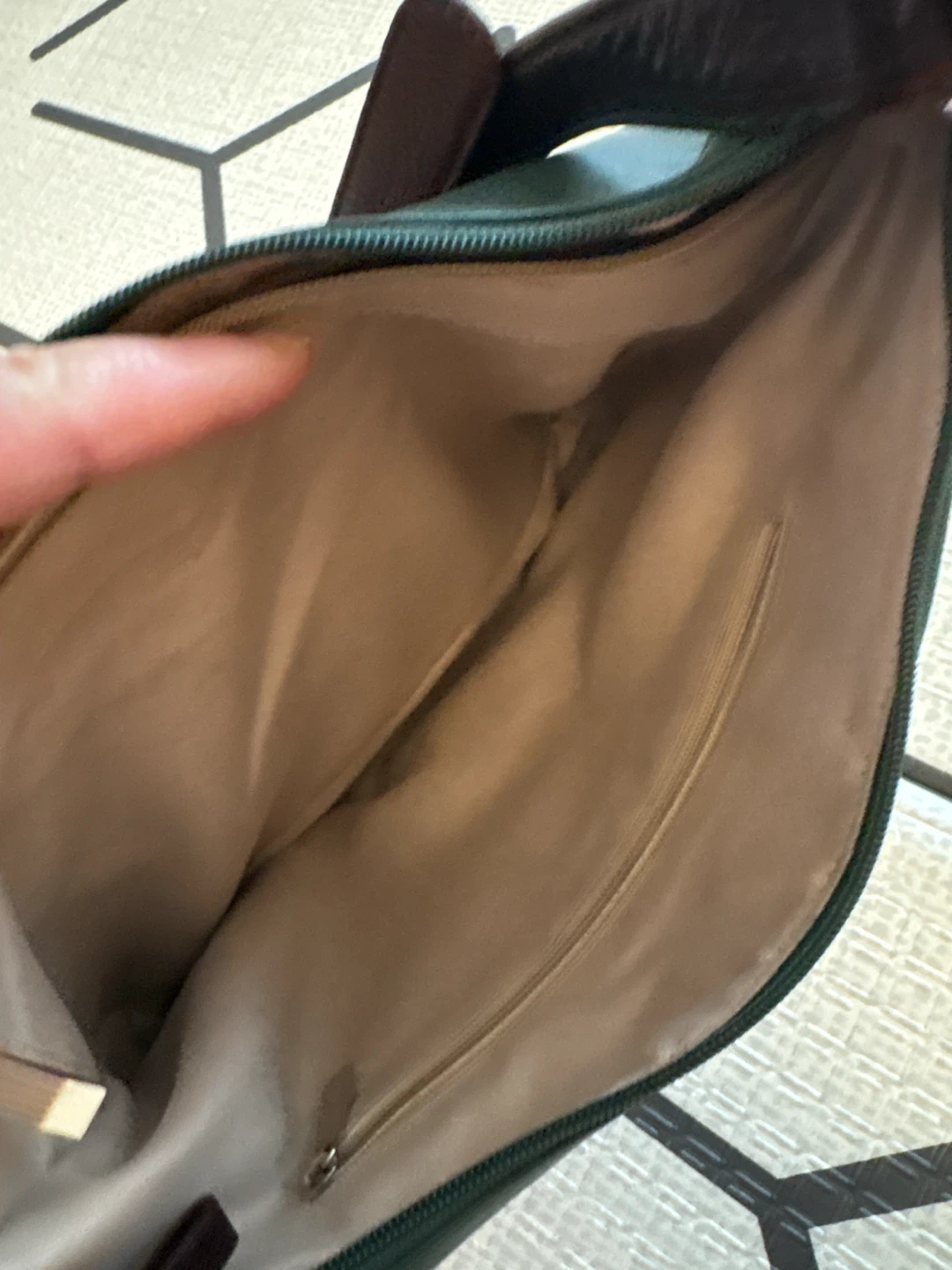 Green Leather Shoulder Bag - photo 2