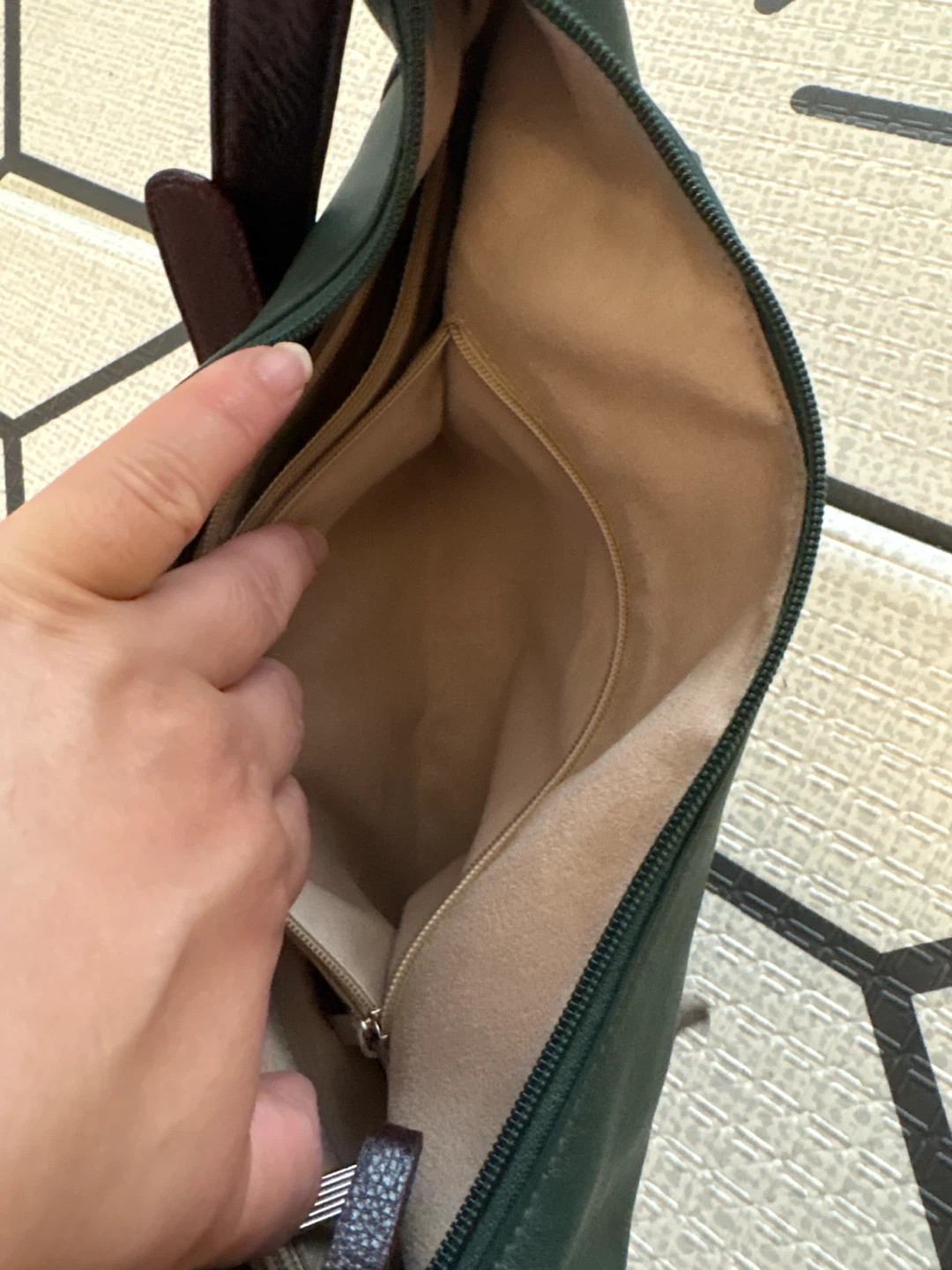 Green Leather Shoulder Bag - photo 3