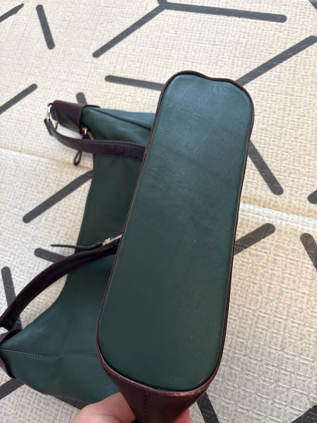Green Leather Shoulder Bag - photo 4