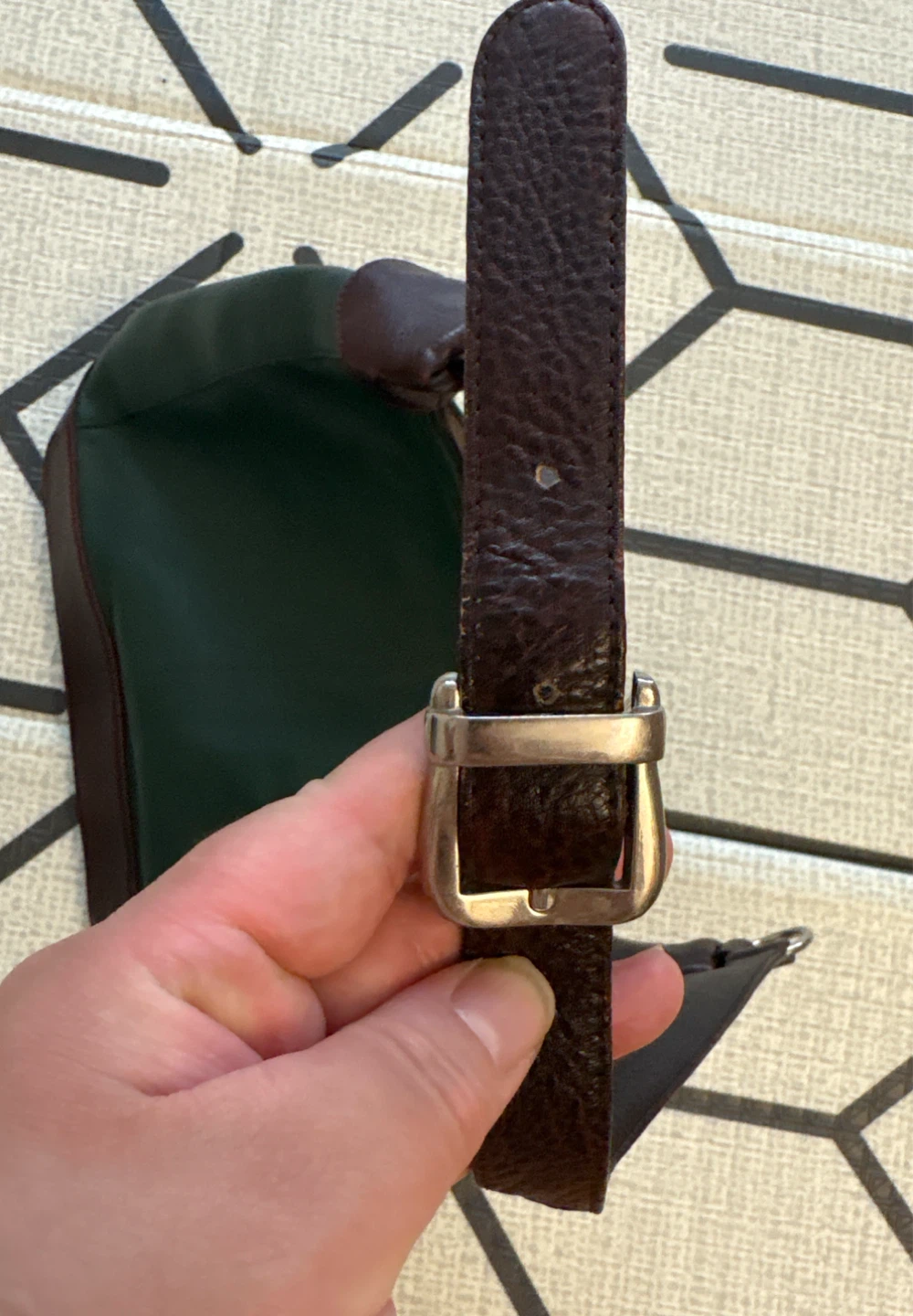 Green Leather Shoulder Bag - photo 5