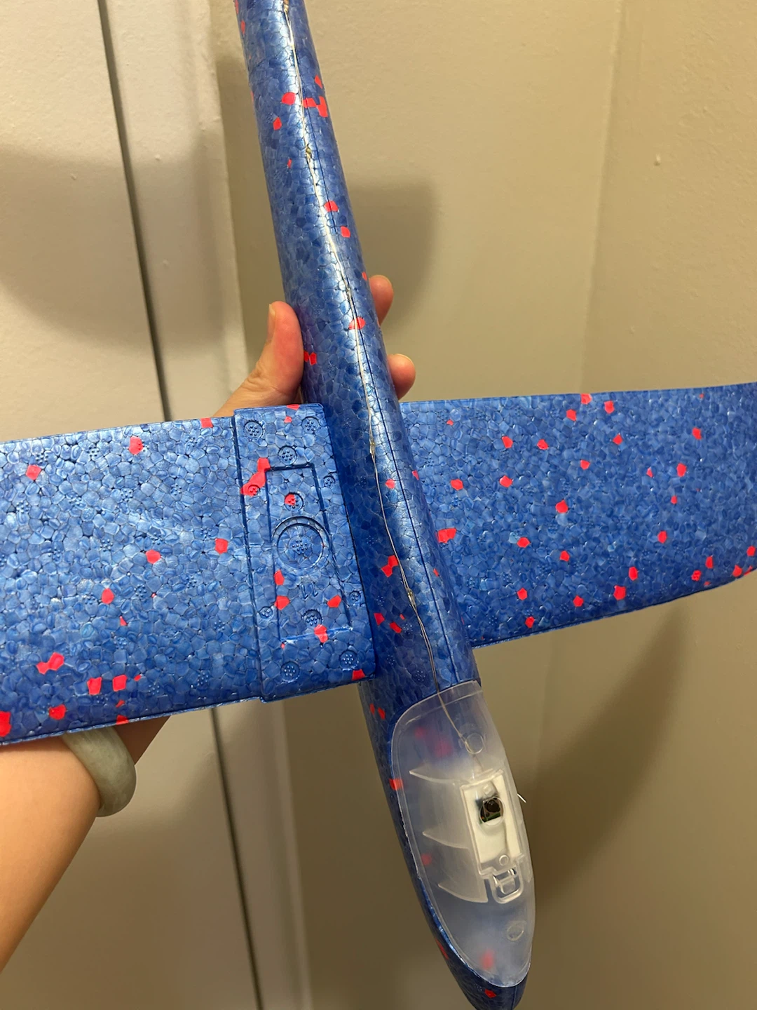 Brand New LED Light-Up Foam Glider Plane Toy (Blue) - photo 5