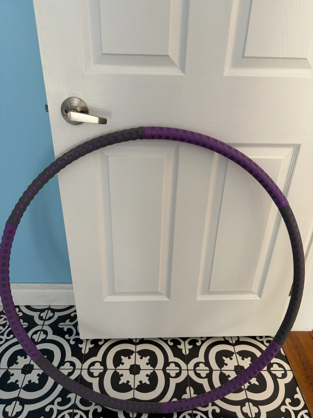 Weighted Purple and Grey Hula Hoop