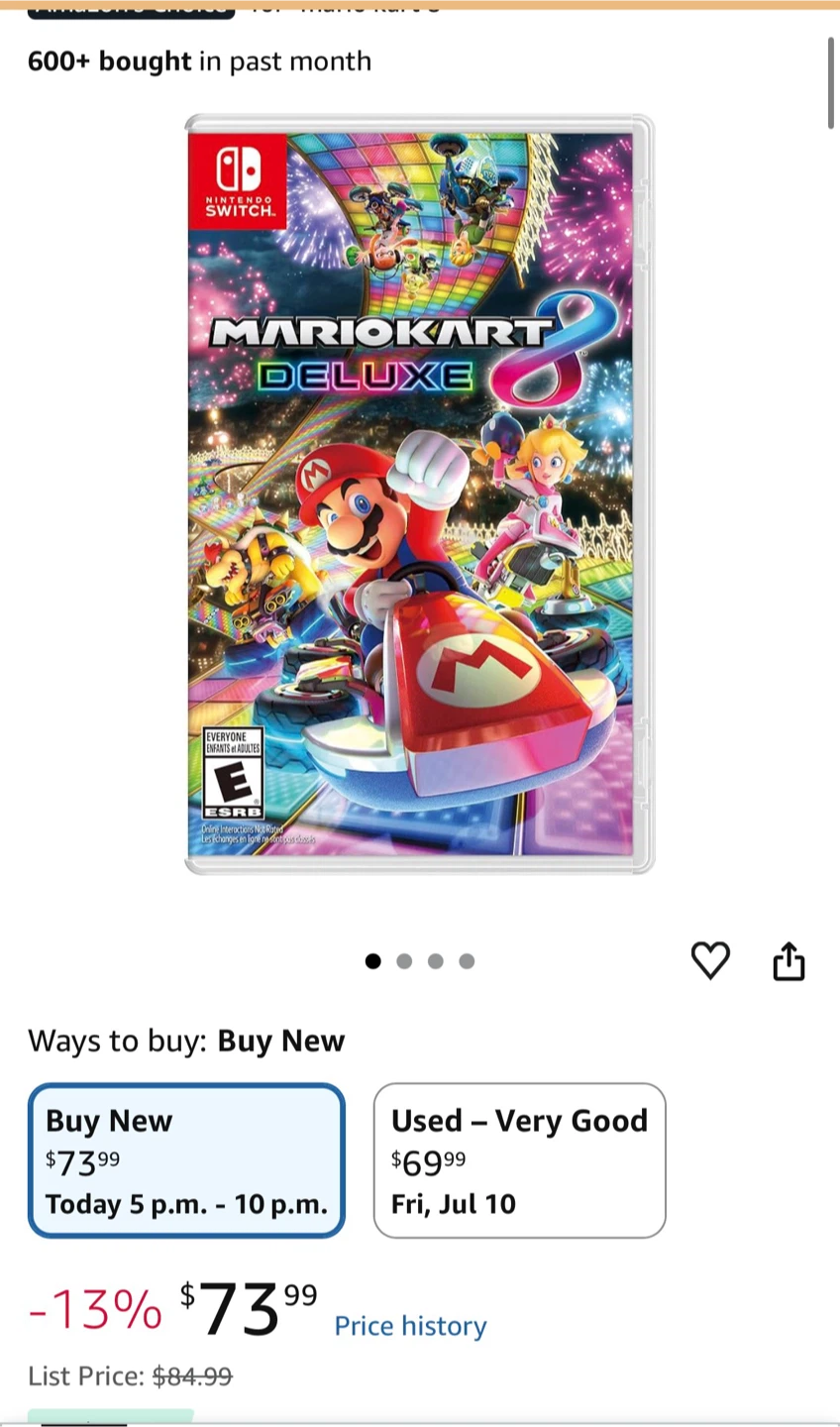 Switch Game- Mario Kart 8 Deluxe