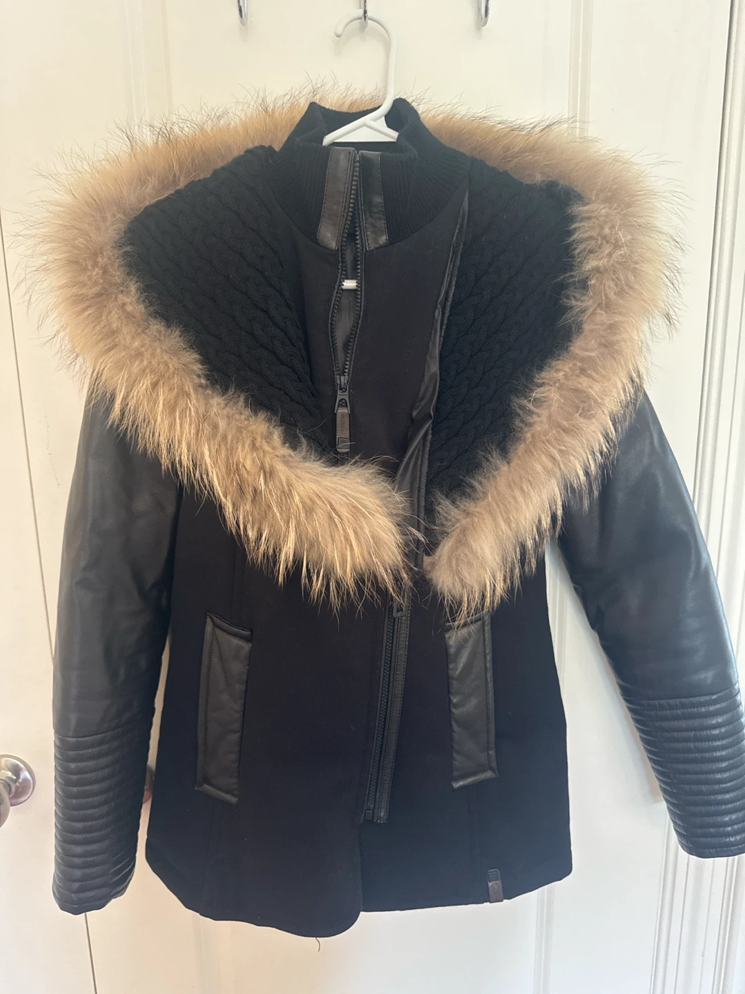 Rudsak Black Parka with Fur Trim