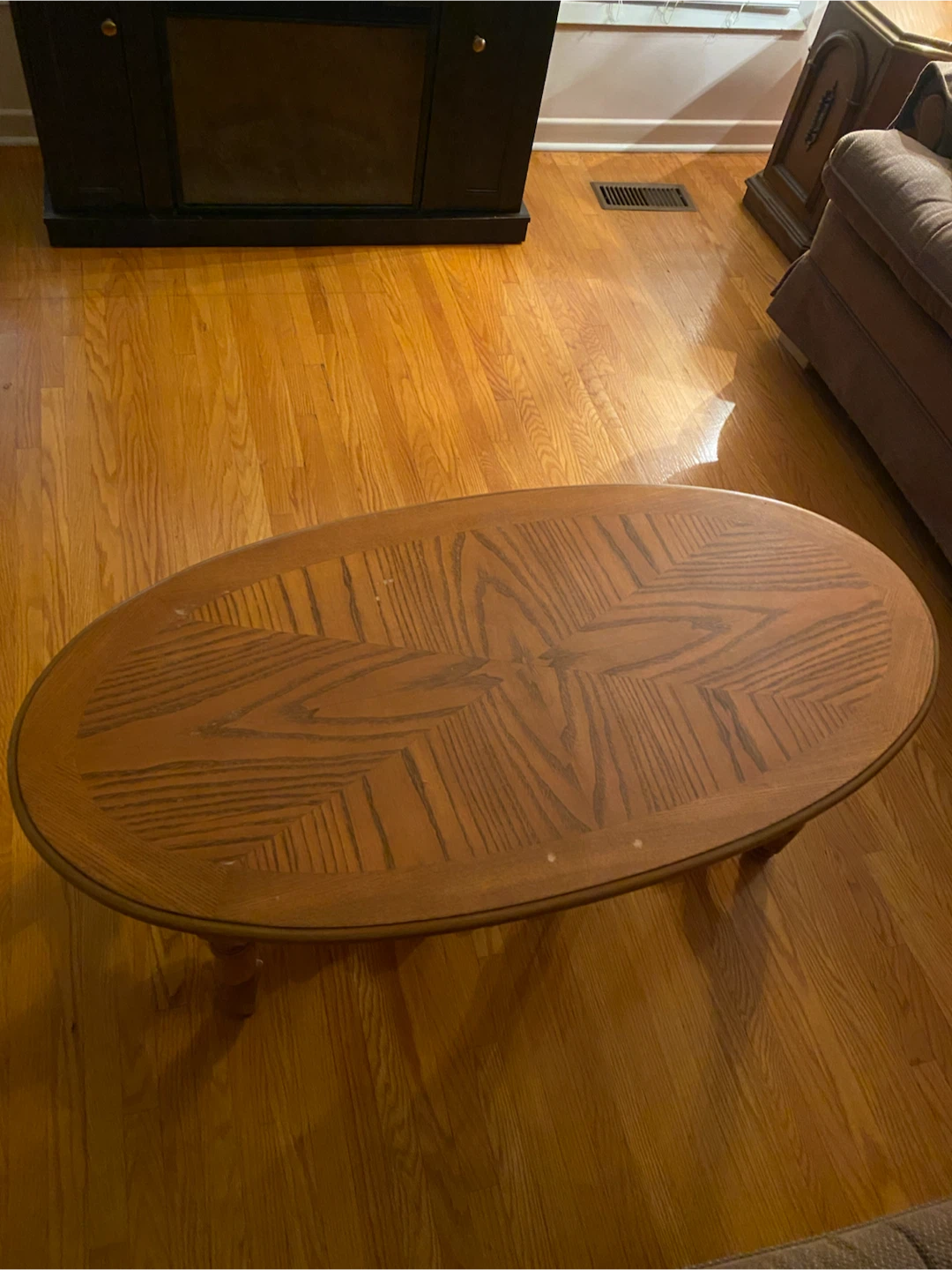 Oval Wood Coffee Table