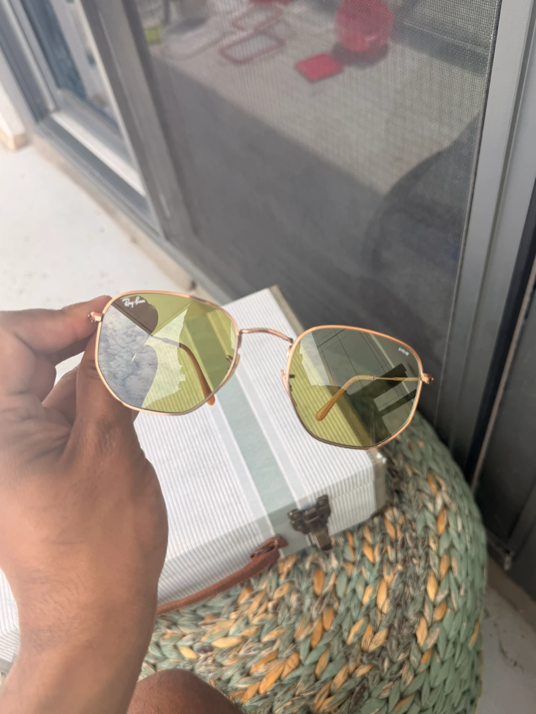 Ray-Ban Hexagonal Sunglasses - Green RB3548N - photo 3