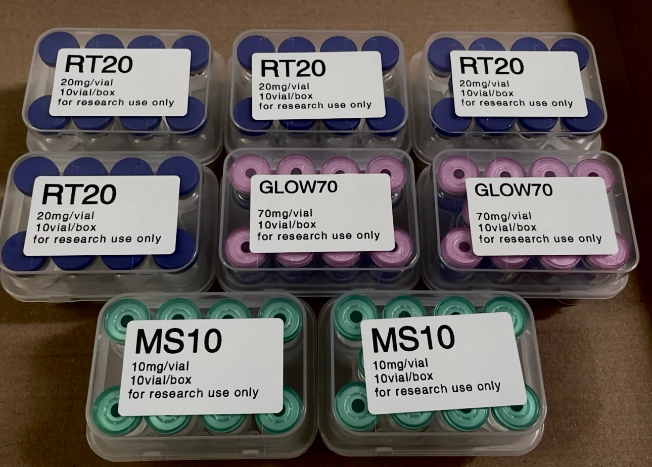 RT20, GLOW70, MS10 Vials