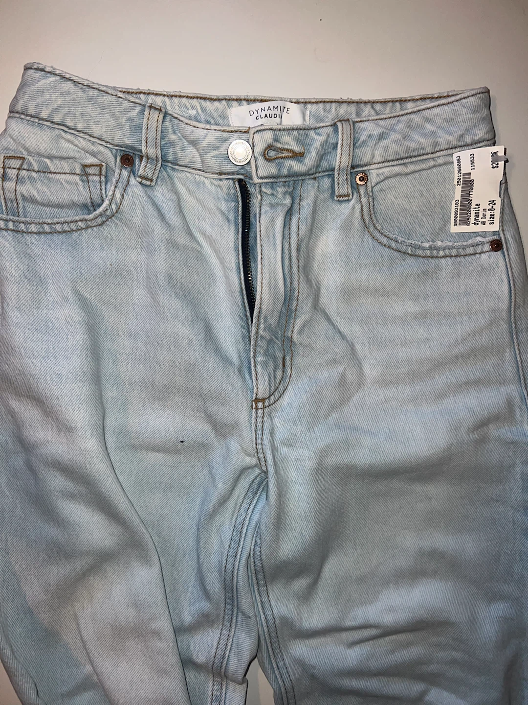 2 Pairs of Light and Dark Wash Jeans Size 0 (24”) - photo 2