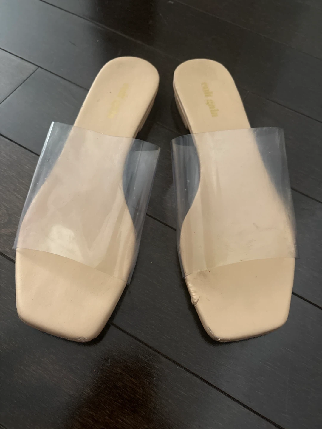 Cult Gaia Clear Slide Sandals Size 38