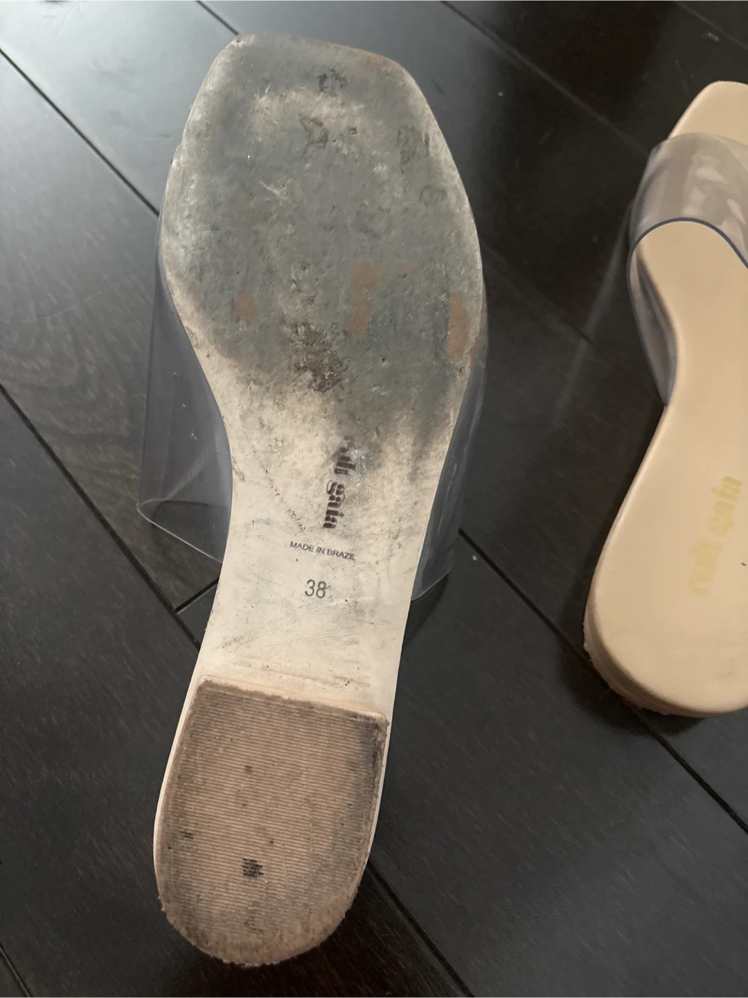Cult Gaia Clear Slide Sandals Size 38 - photo 3