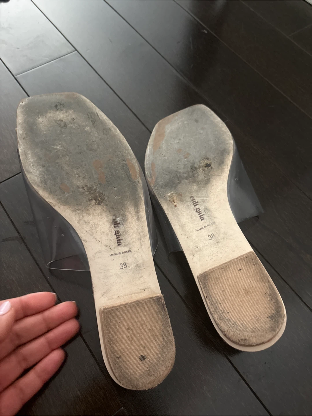 Cult Gaia Clear Slide Sandals Size 38 - photo 4