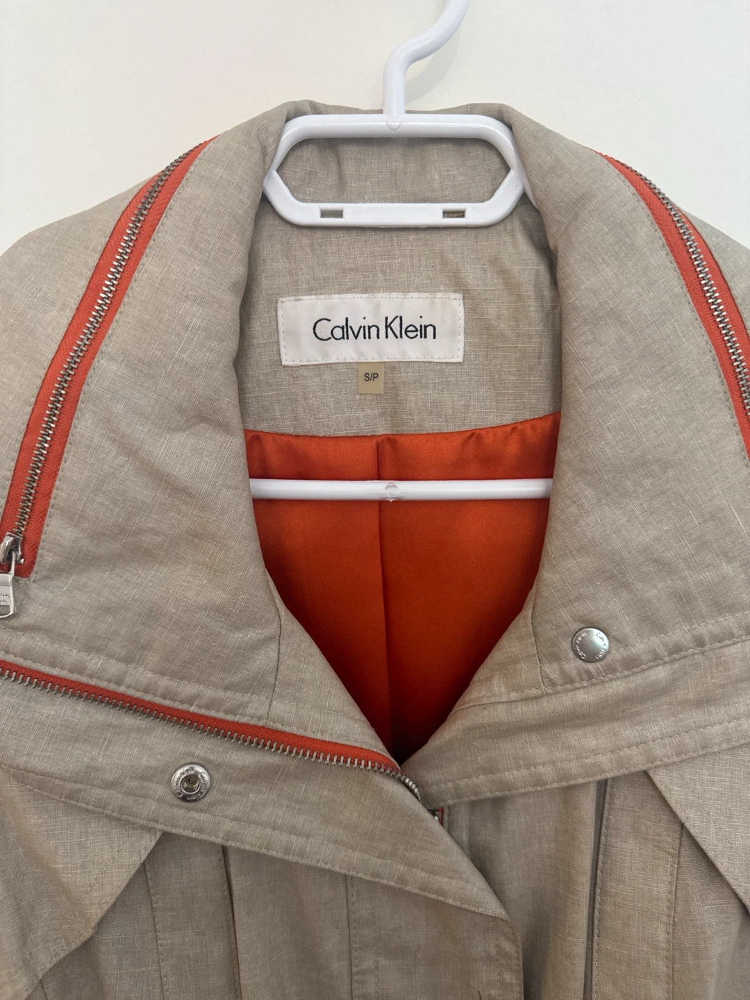 Calvin Klein Beige Jacket with Orange Accents - photo 2