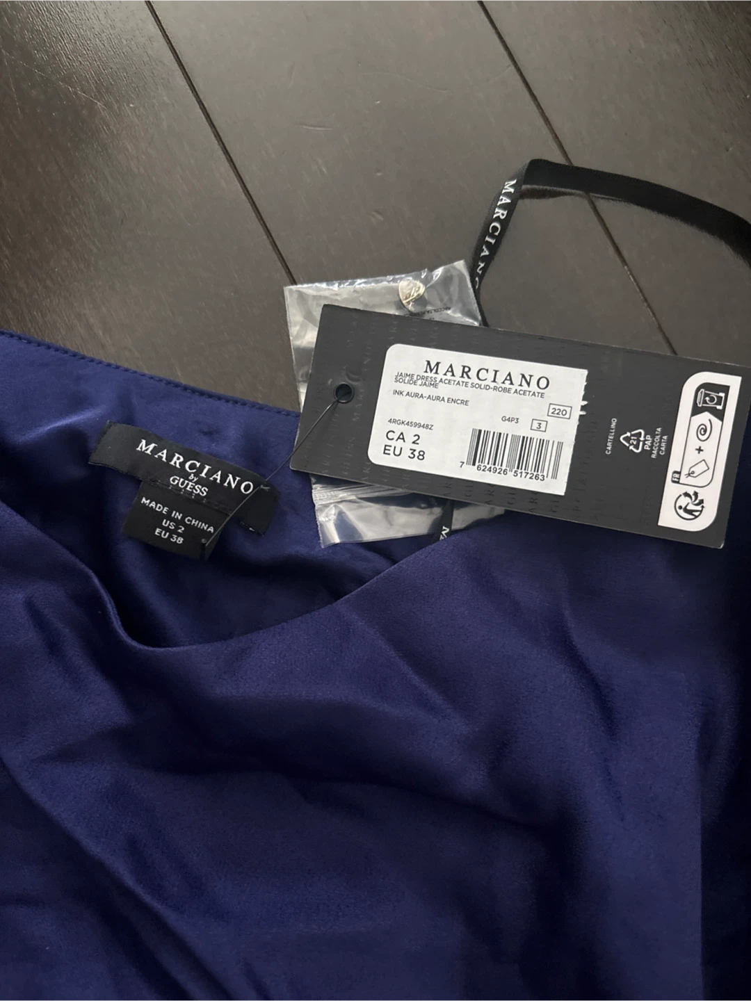 MARCIANO by Guess Navy One-Shoulder Ruffle Maxi Dress - photo 3