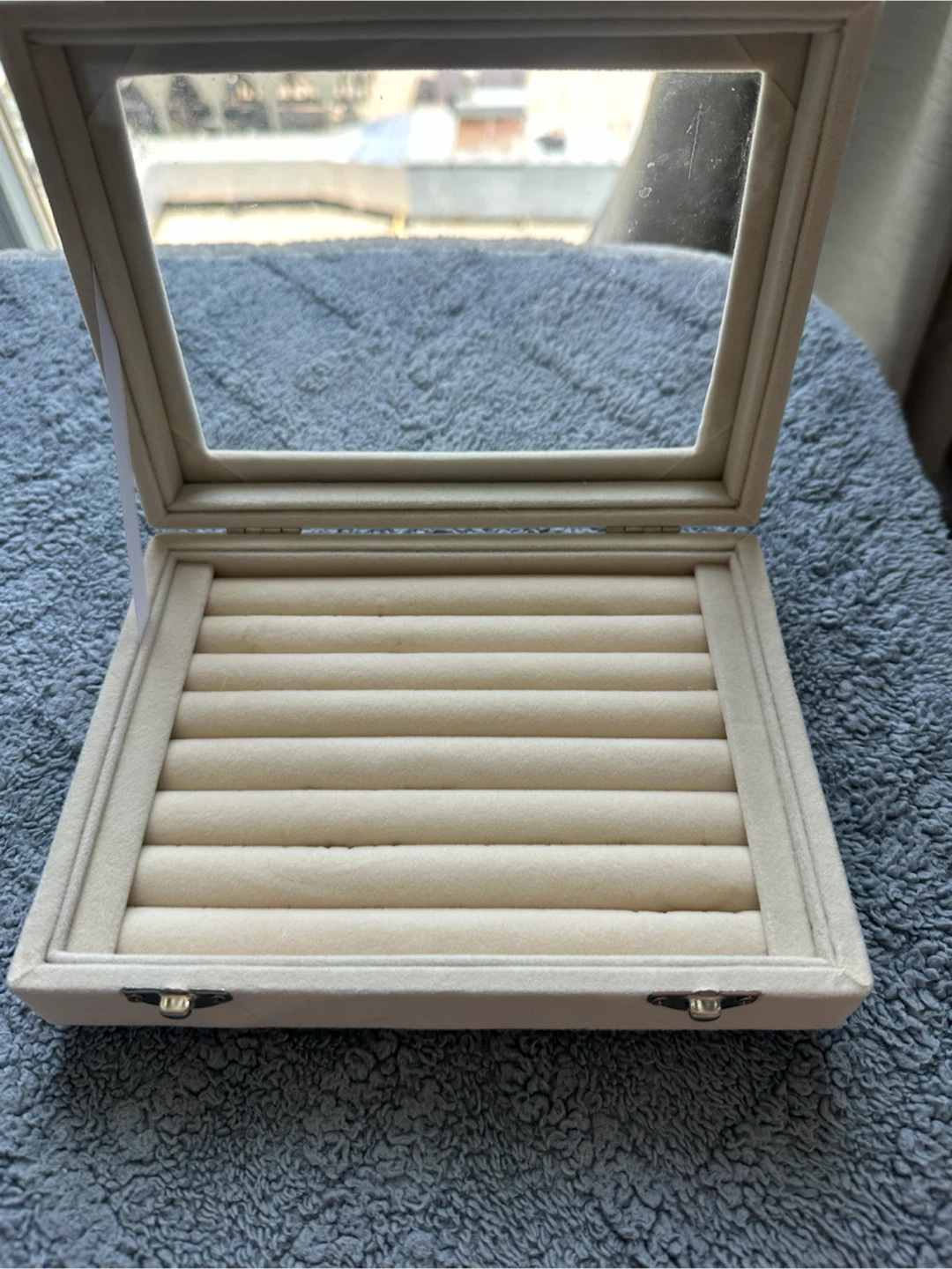 Jewelry Box Organizer with Glass Lid