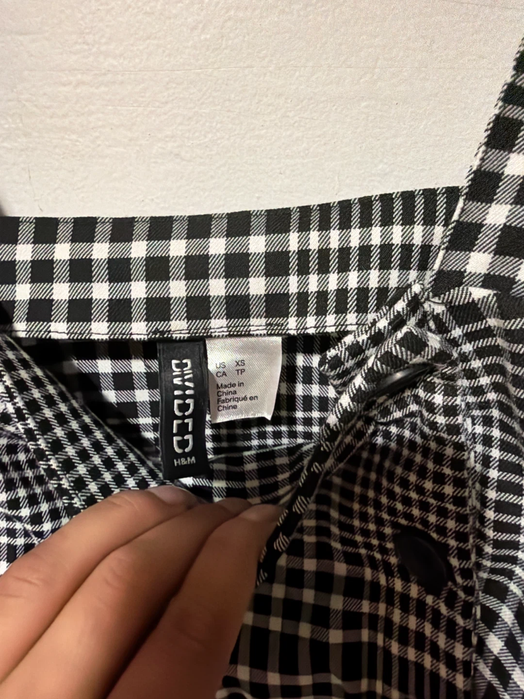 Divided H&M Black and White Plaid Mini Dress - photo 2