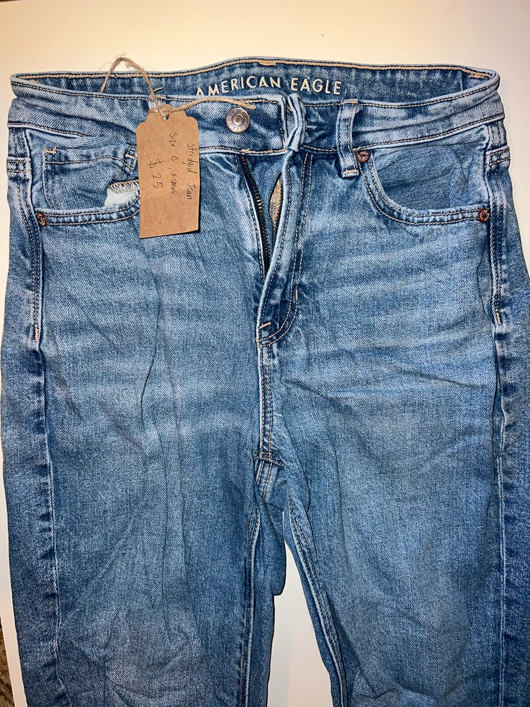 2 Pairs American eagle ripped jeans size 0 (24”) - photo 3