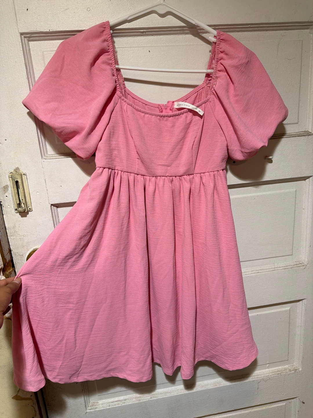 Altar'd State Pink Puff Sleeve Dress - XS - photo 3