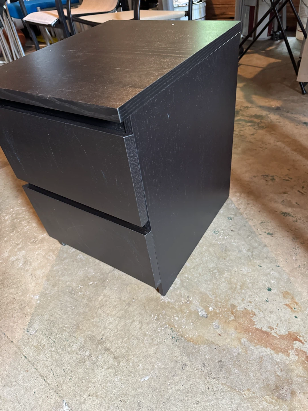 Black 2-Drawer Filing Cabinet
