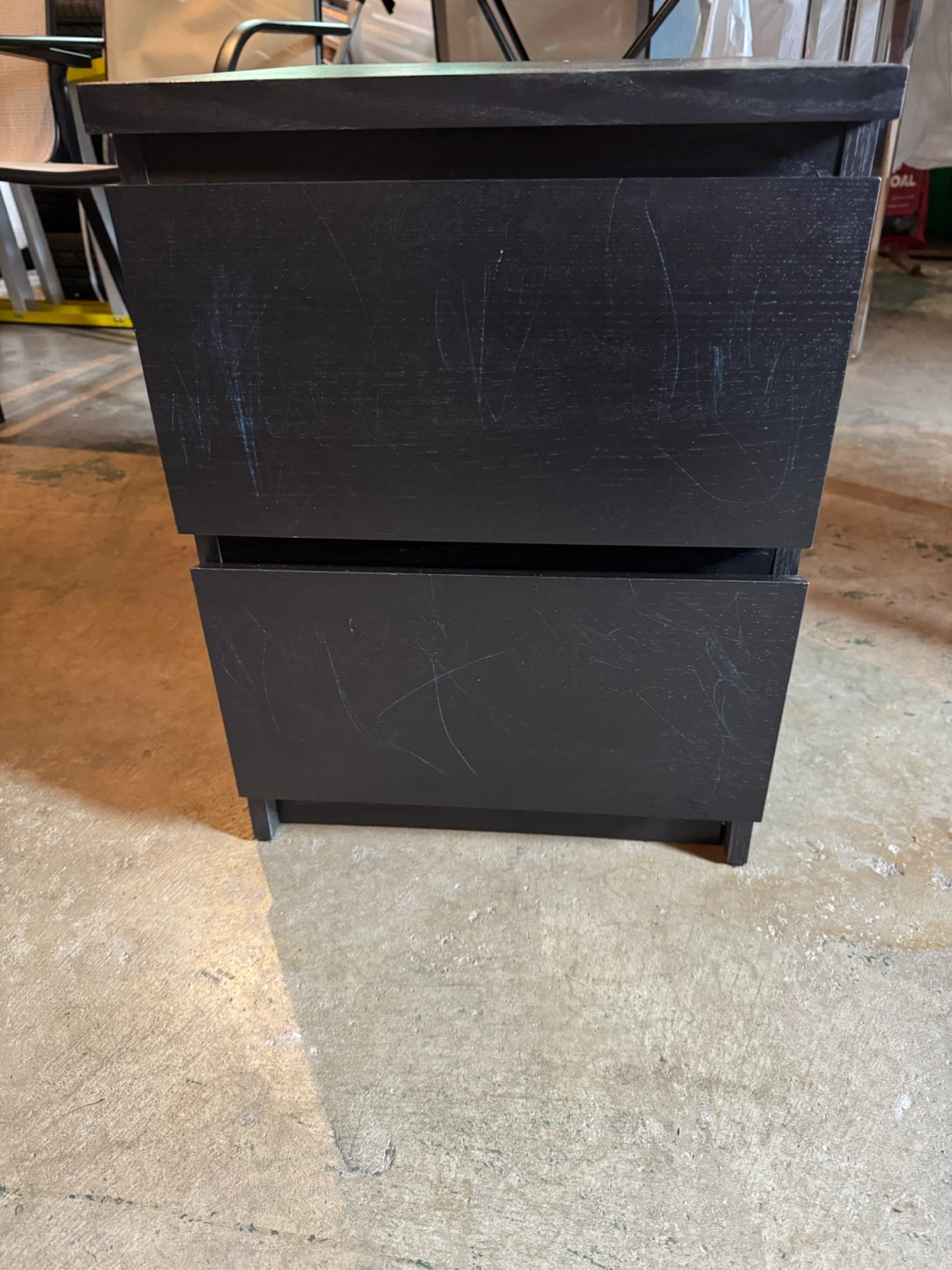Black 2-Drawer Filing Cabinet - photo 2