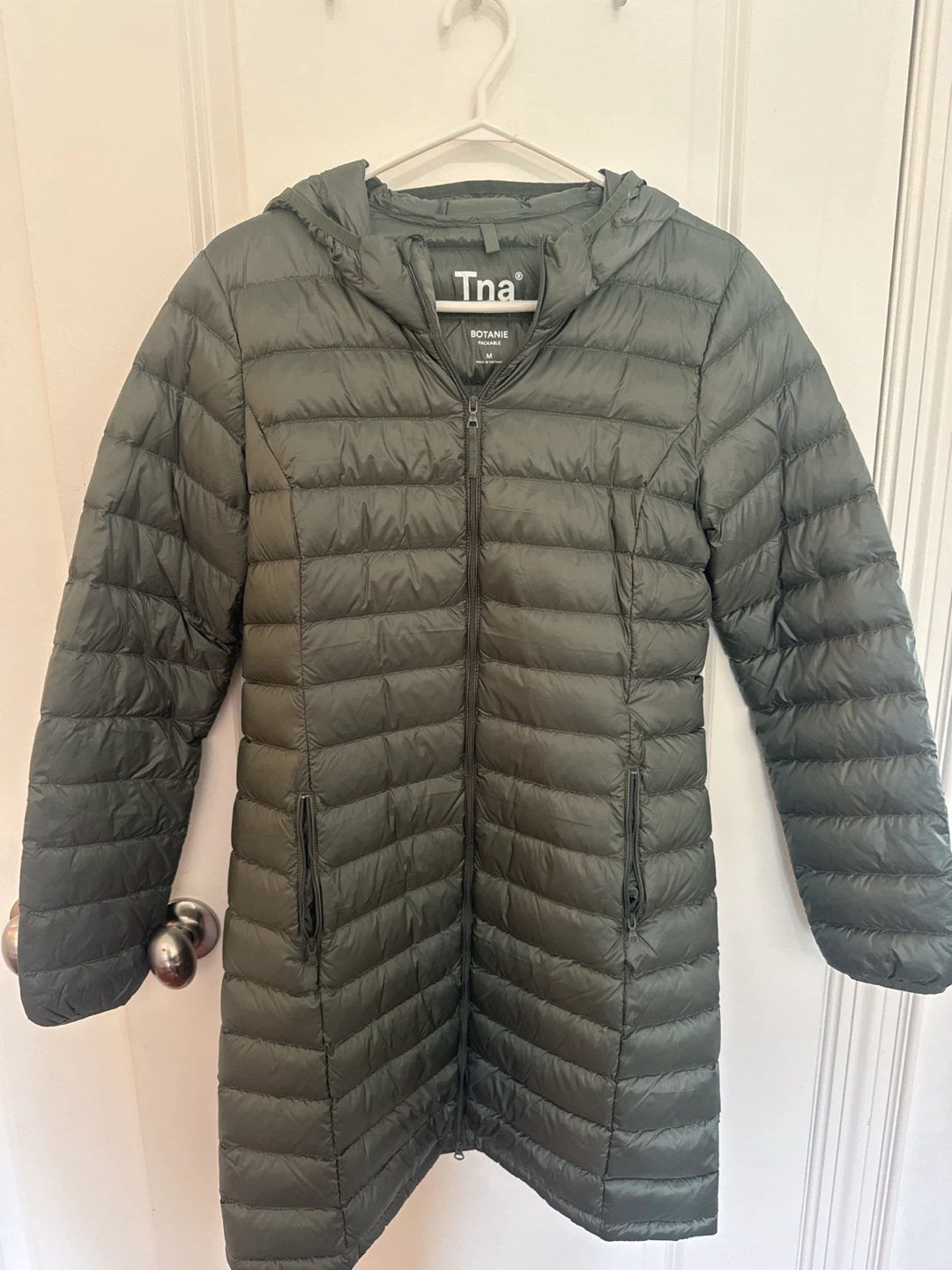 TNA Botanie Puffer Jacket Green Size M