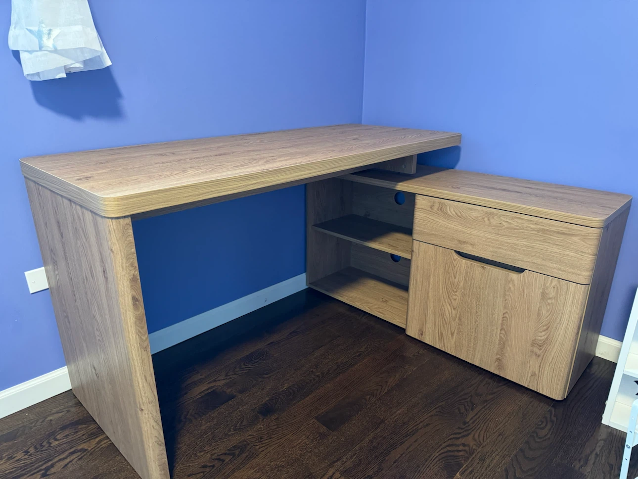 L-Shaped Desk with Storage