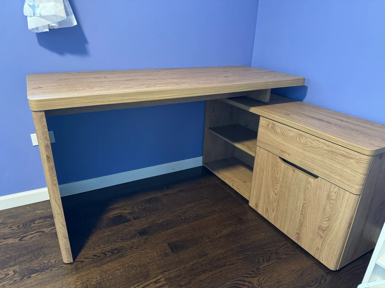 L-Shaped Desk with Storage - photo 3