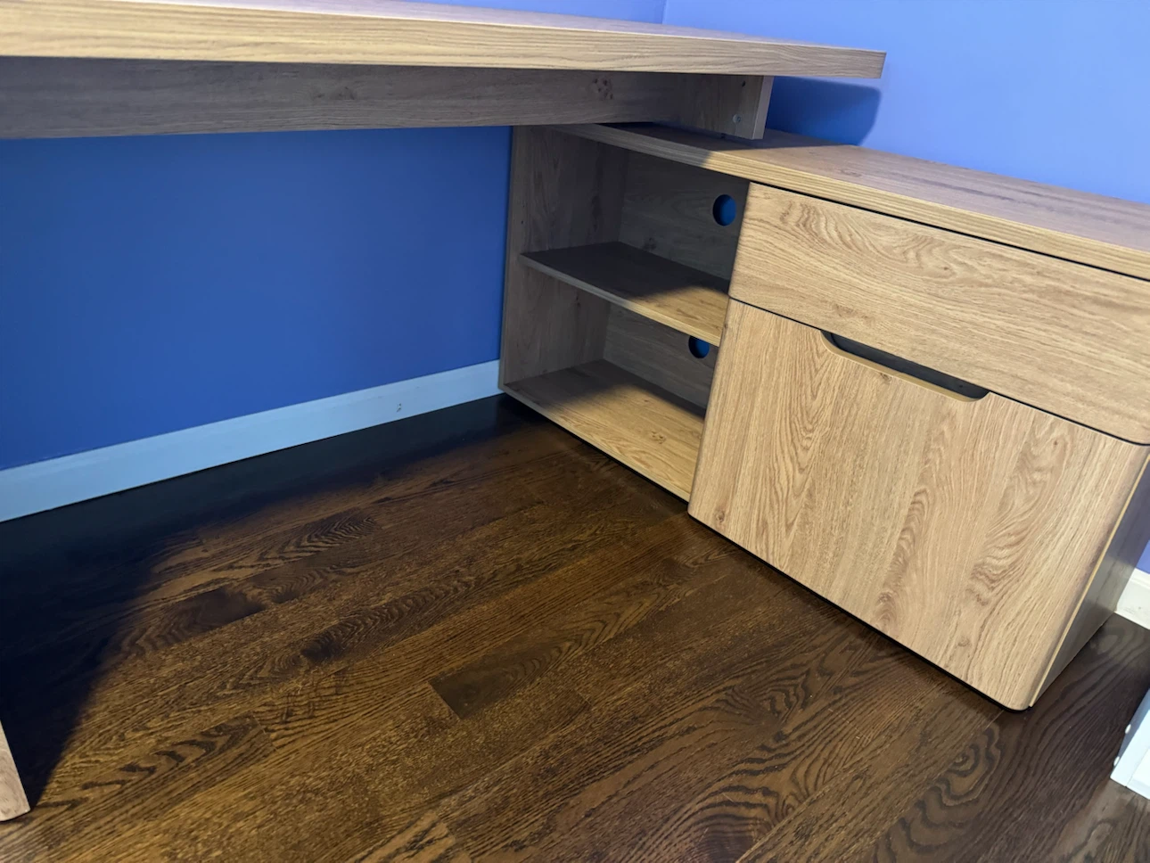 L-Shaped Desk with Storage - photo 4