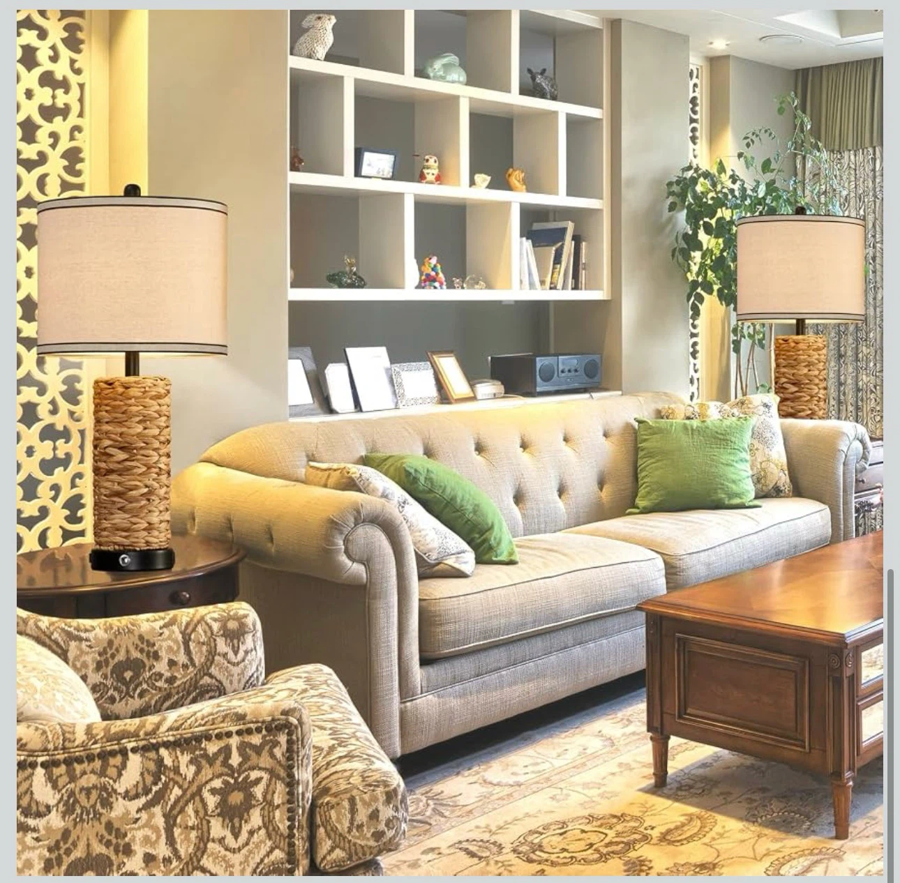 Set of 2 Rustic Touch Table Lamps with USB Ports RT2 - photo 5