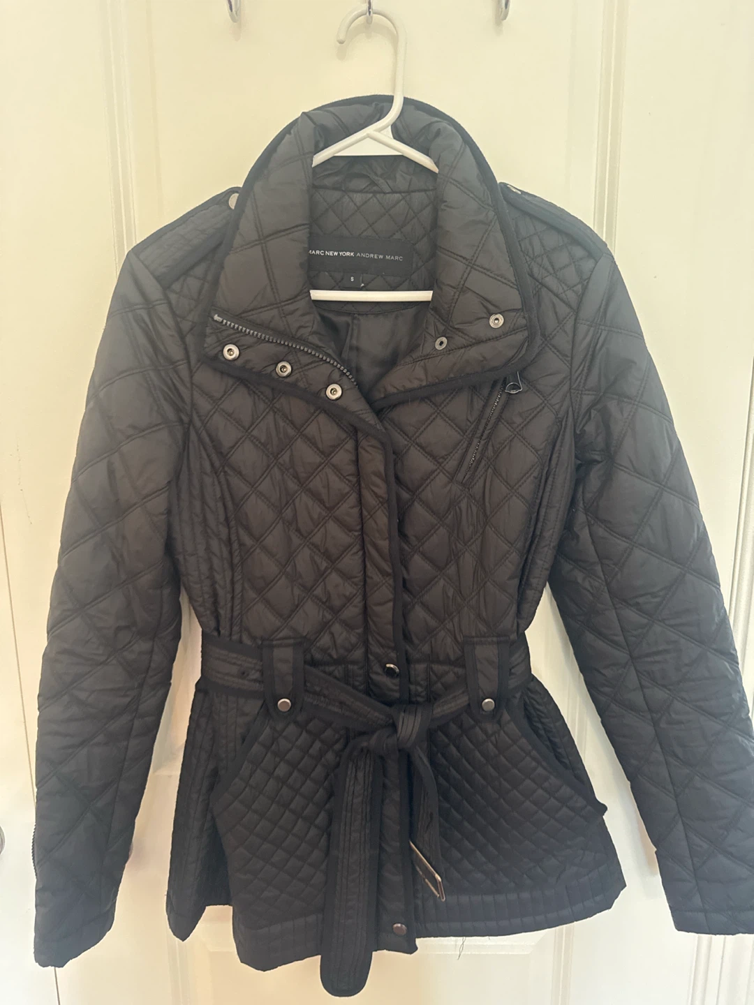 Marc New York Andrew Marc Quilted Belted Jacket