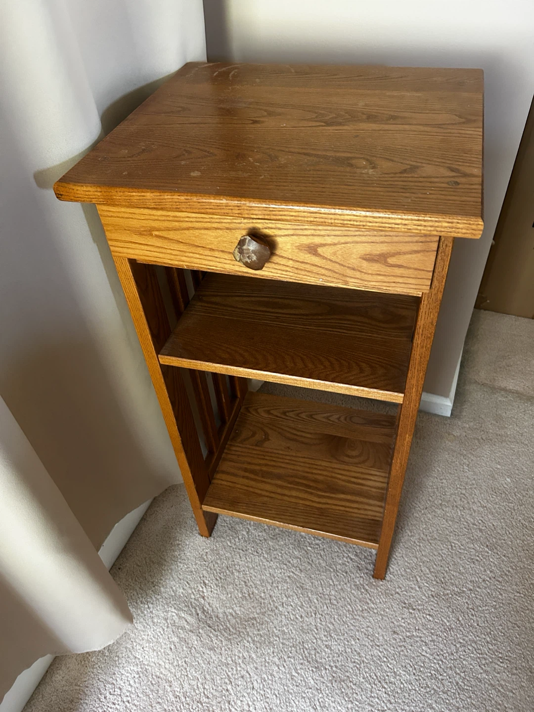 30” tall Night, plant or End Table with Drawer & Shelves - photo 2