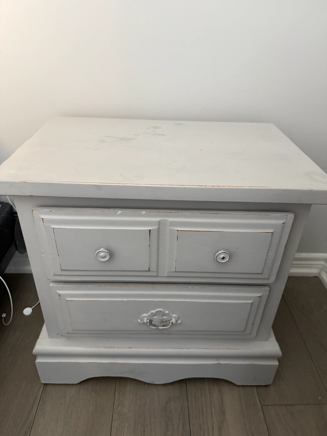 Grey Painted Bedroom Dresser and Nightstand Set - photo 3