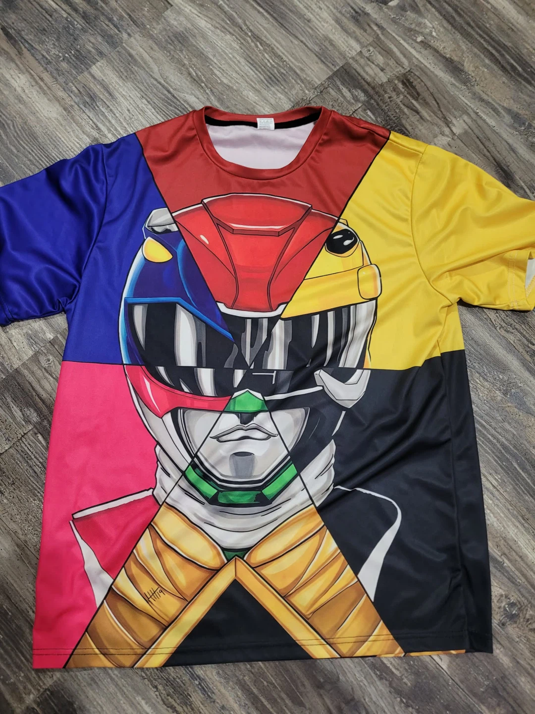 Mighty Morphin Power Rangers Graphic Jersey T-Shirt size XXL