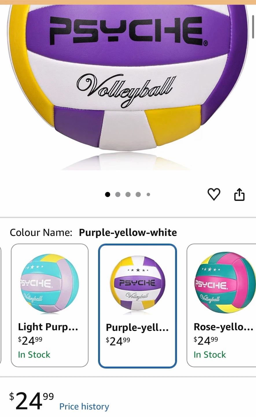 PSYCHE Volleyball - Purple, Yellow, White - photo 2