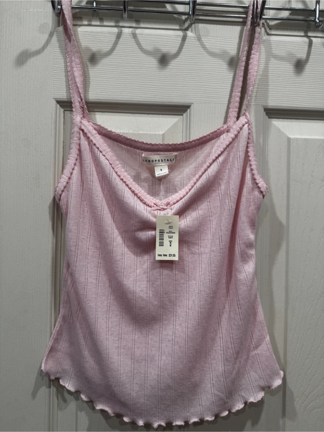 Aeropostale Pink Ribbed Cami Tank Top