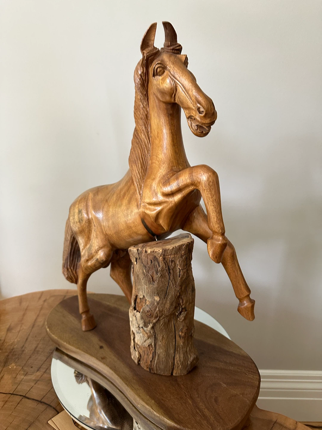 Wooden Horse Sculpture - photo 2