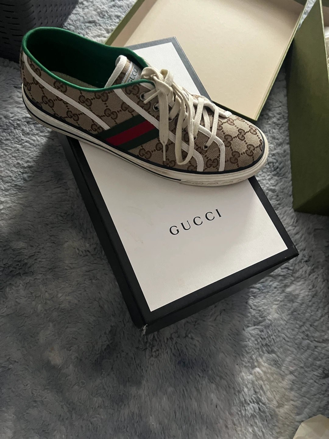 Authentic Gucci GG Canvas Tennis Shoes - photo 2