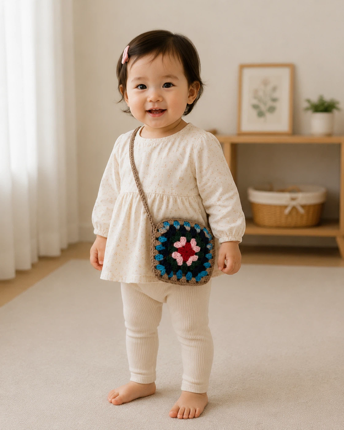 Handmade Crochet Flower Purse for baby and toddler - photo 2