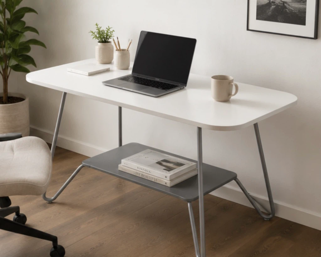 URGENT sale: IKEA White Desk with Shelf for printer - photo 2