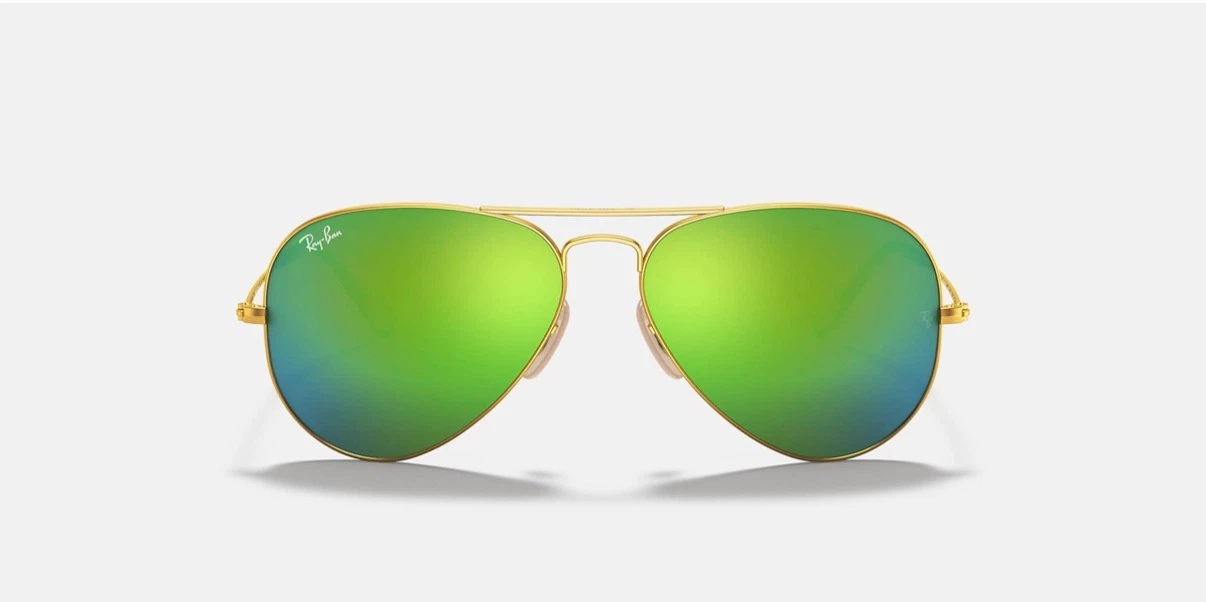 Ray-Ban Aviator Sunglasses Green Mirror