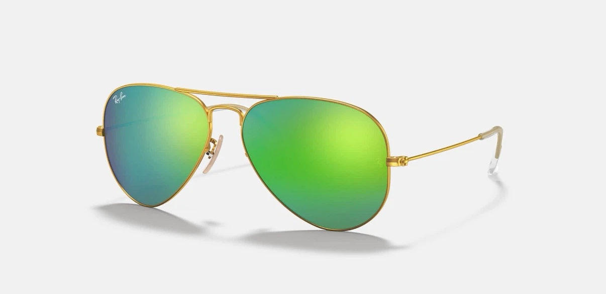 Ray-Ban Aviator Sunglasses Green Mirror - photo 2