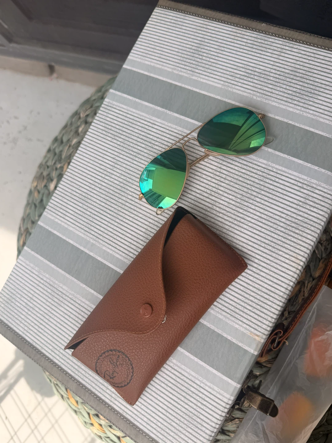 Ray-Ban Aviator Sunglasses Green Mirror - photo 4