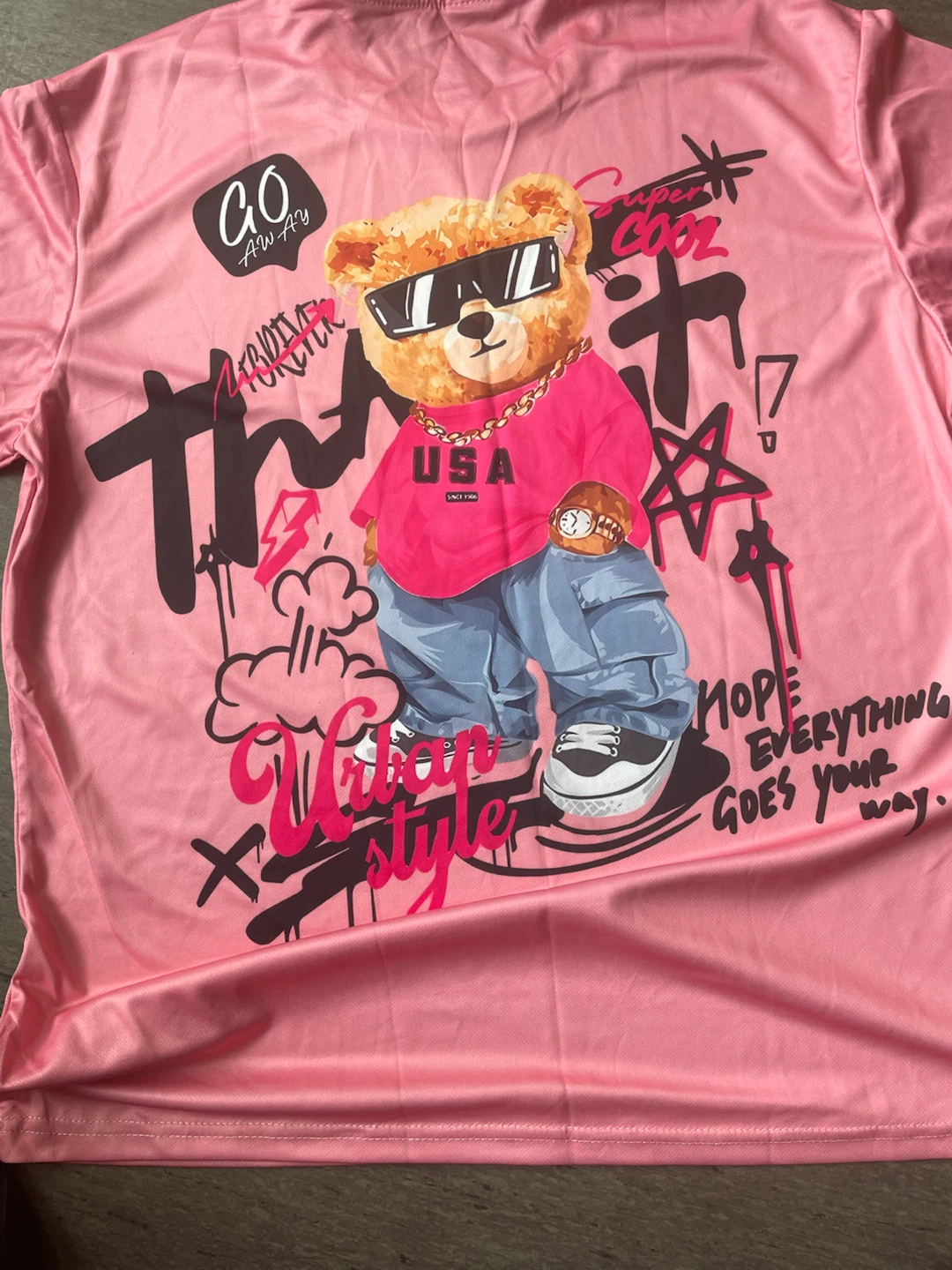 Pink Teddy Bear Graphic T-Shirt - photo 2