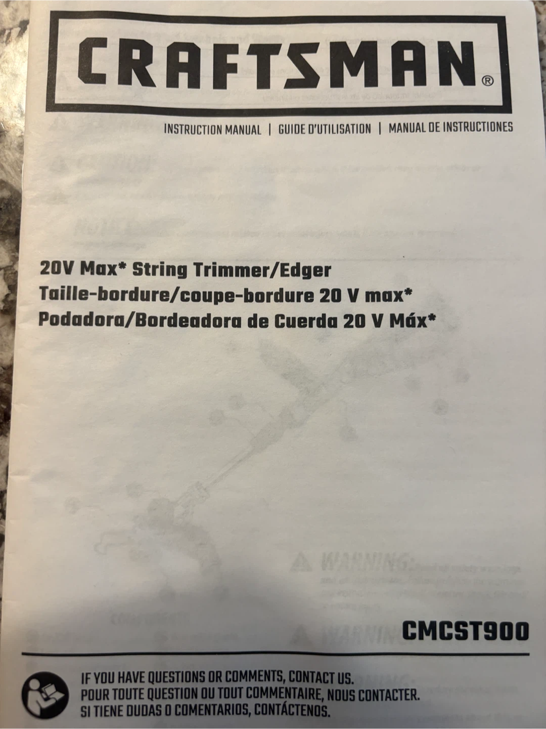Craftsman 20V Max String Trimmer/Edger CMCCST900 - photo 4